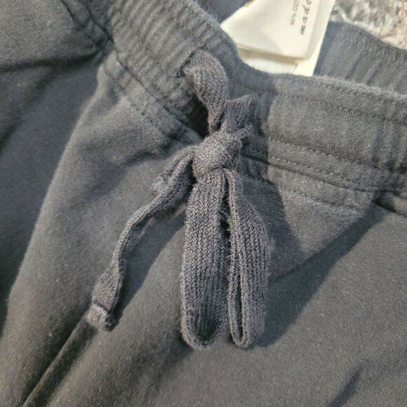 Crown & Anchor Size M Couture Black Bedazzled Drawstring Capri Activewear Pants - Picture 6 of 7